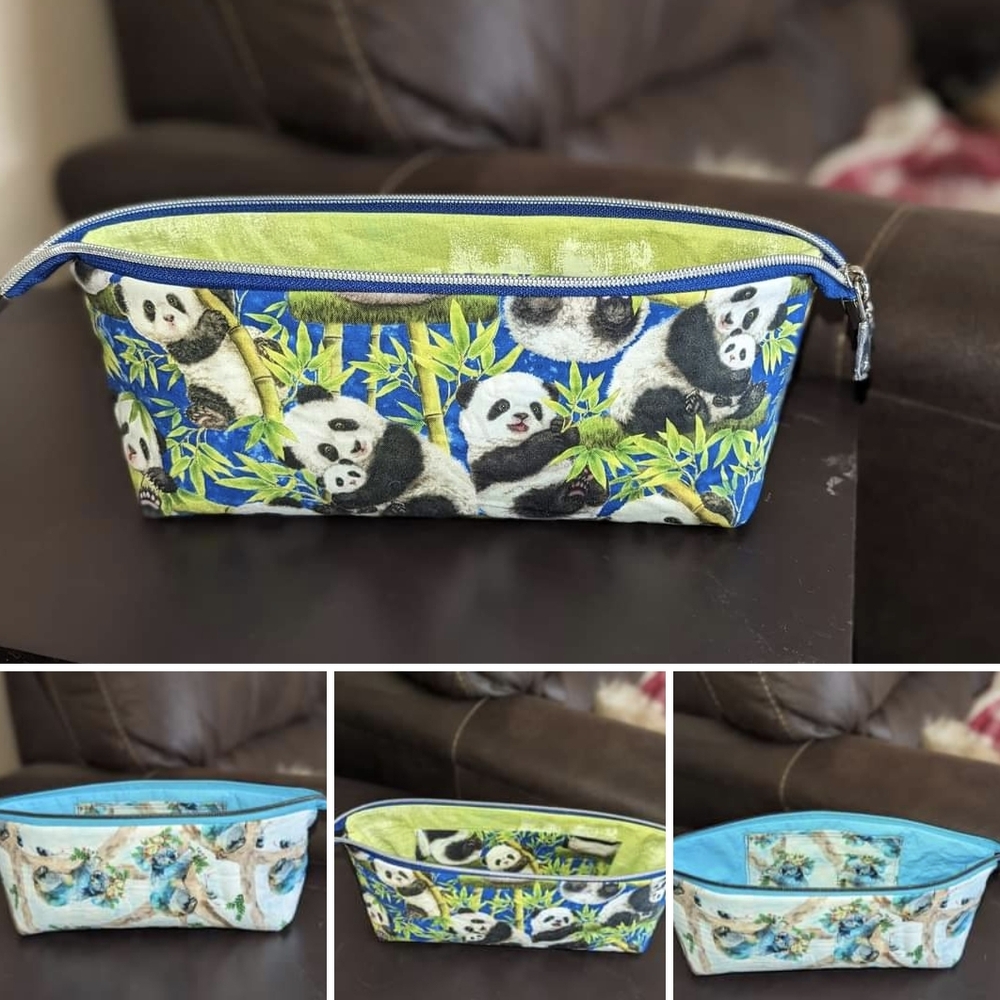 Panda Print Zipper Pouch